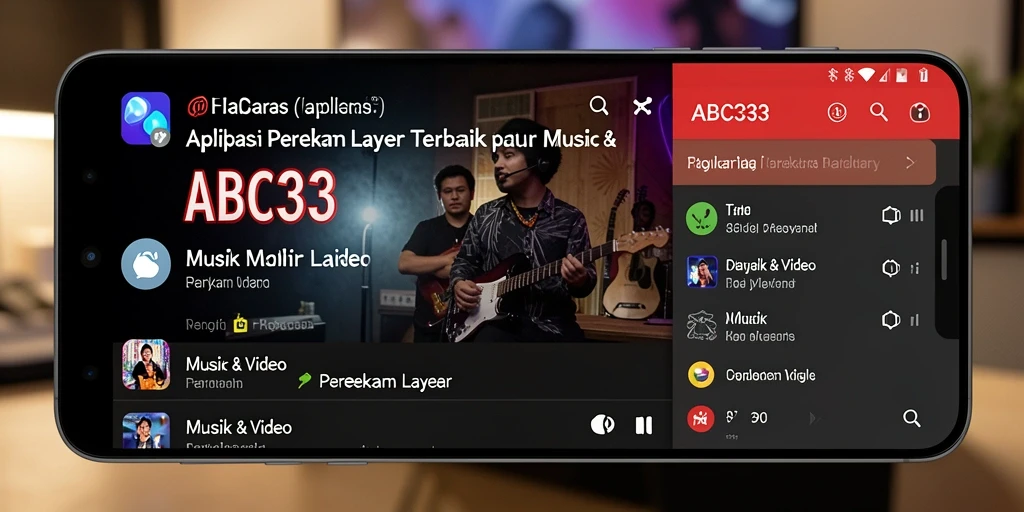 Tampilan antarmuka ABC33 untuk perekaman layar yang intuitif dan mudah digunakan.