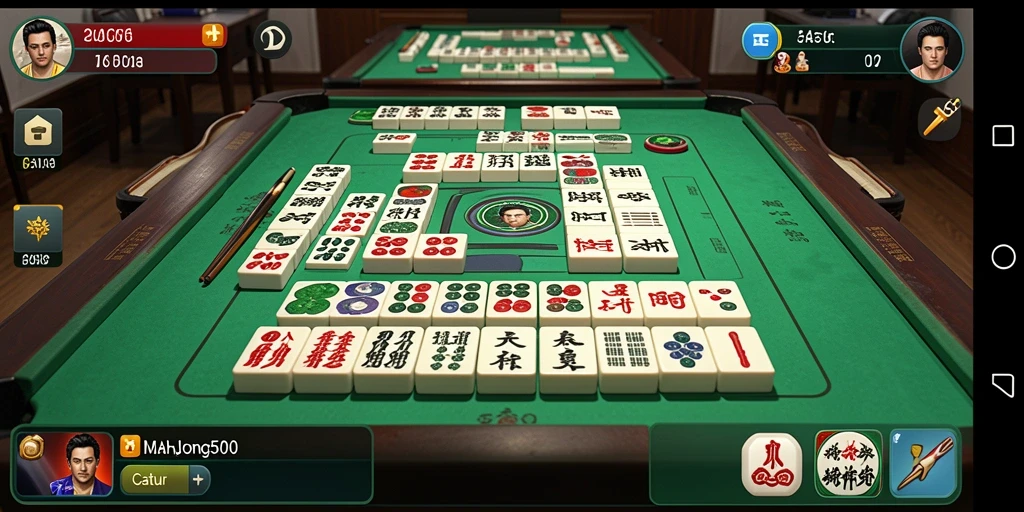 Tampilan antarmuka dan fungsi Catur dalam MAHJONG500.