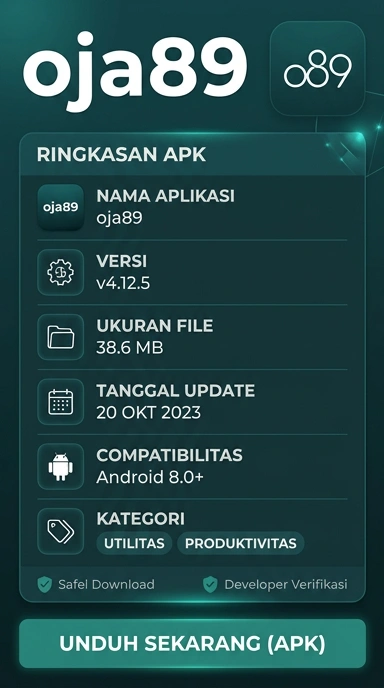 Tampilan halaman APK oja89
